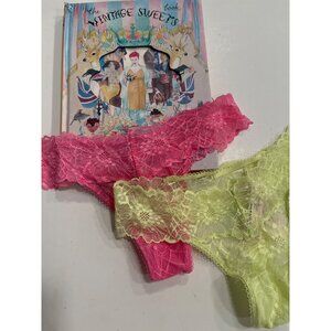 2 Pairs NWT Victoria’s Secret  Lace Panies  Sz S/P